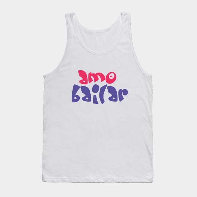 Amo Bailar Pink Blue by PK.digart Tank Top by PK.digart